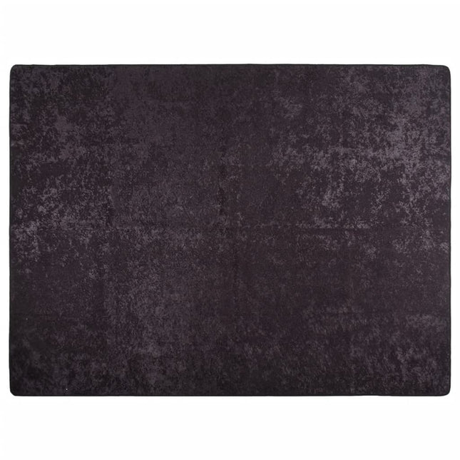 gulvtæppe 400x300 cm vaskbart antracitgrå