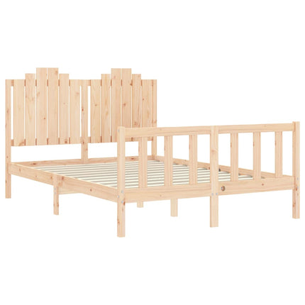 sengeramme uden madras 140x200 cm massivt fyrretræ