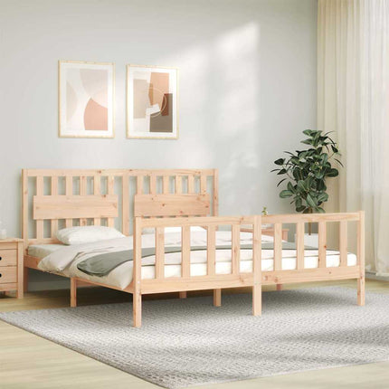 sengeramme med sengegavl Super King Size massivt træ