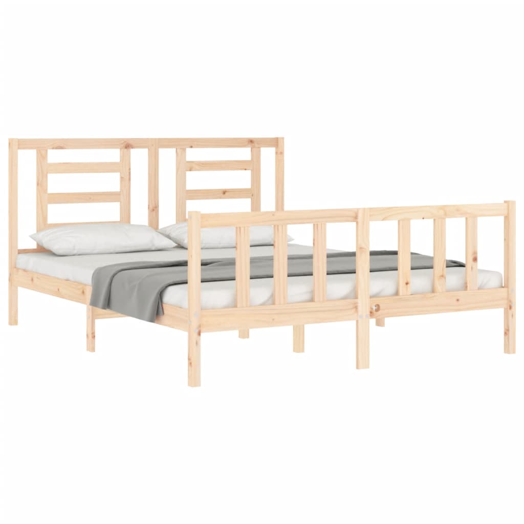sengeramme uden madras 160x200 cm massivt fyrretræ