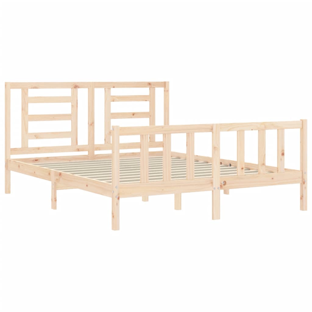 sengeramme uden madras 160x200 cm massivt fyrretræ