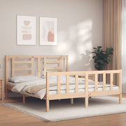 sengeramme uden madras 160x200 cm massivt fyrretræ