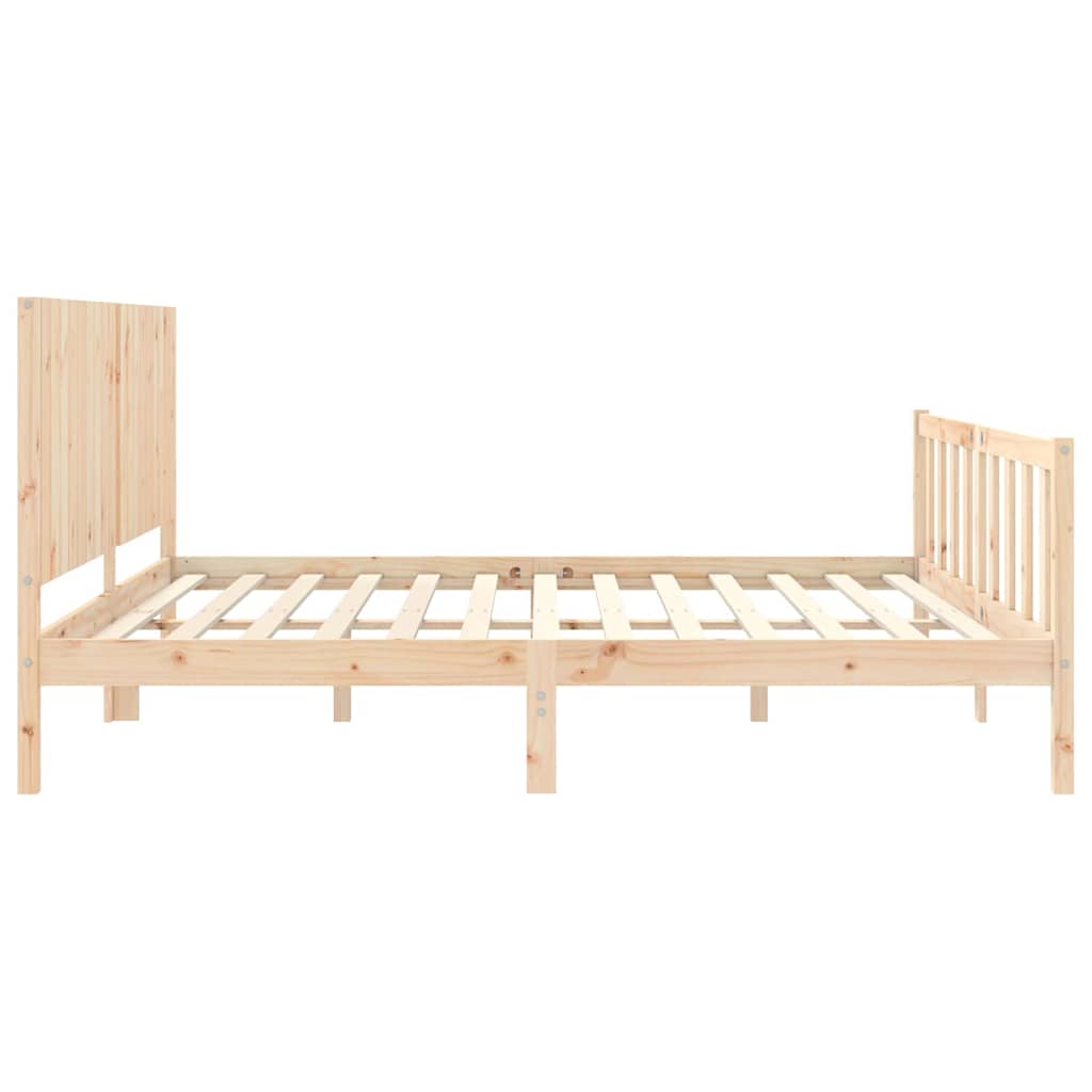 sengeramme med sengegavl Super King Size massivt træ