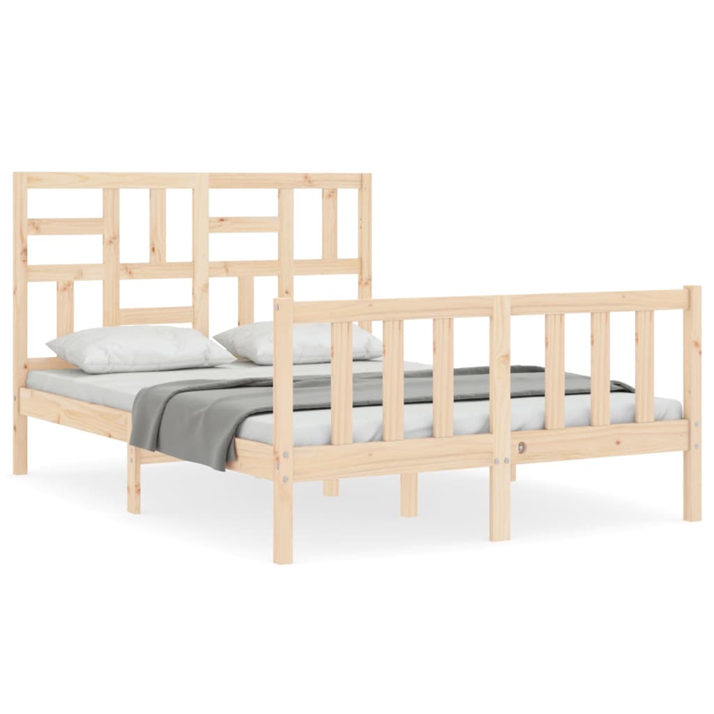 sengeramme uden madras 140x200 cm massivt fyrretræ