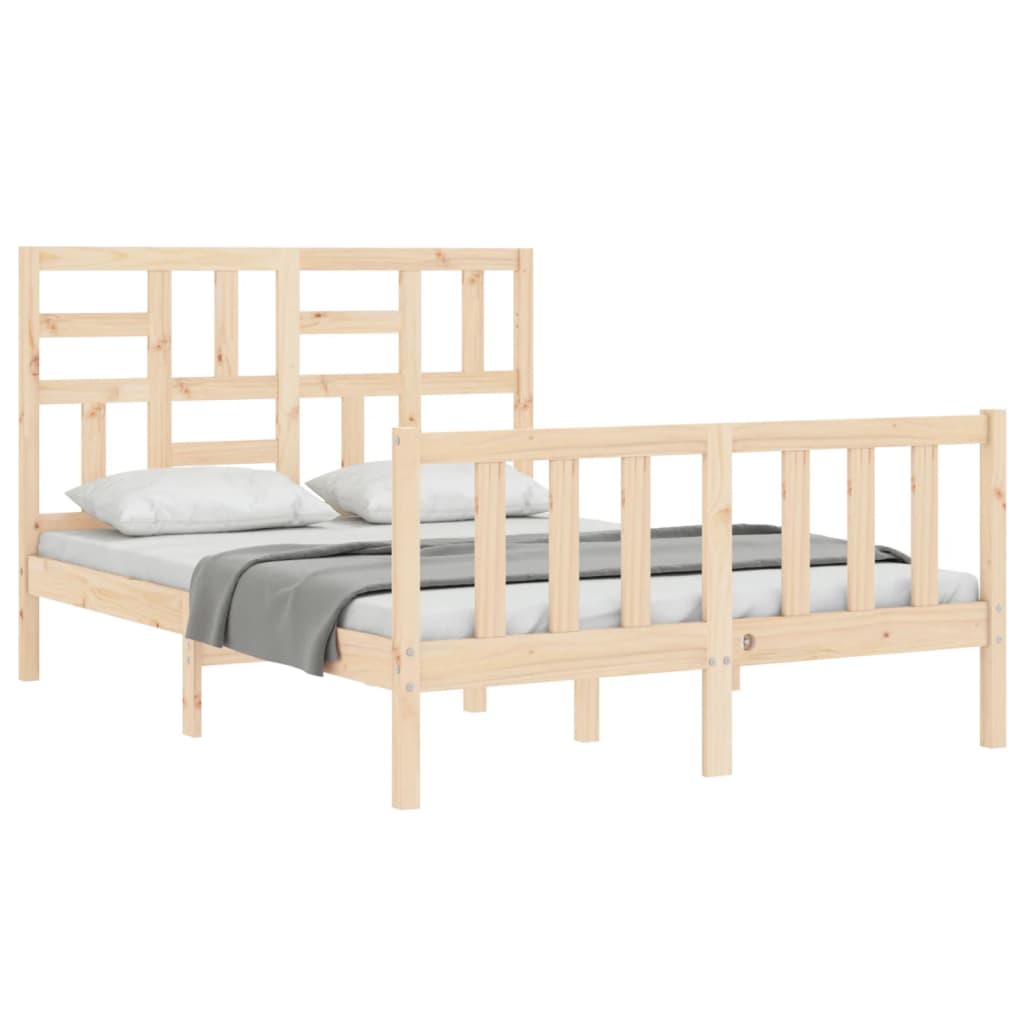 sengeramme uden madras 140x200 cm massivt fyrretræ
