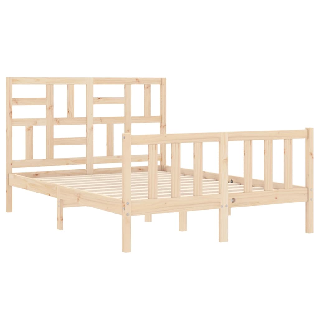 sengeramme uden madras 140x200 cm massivt fyrretræ