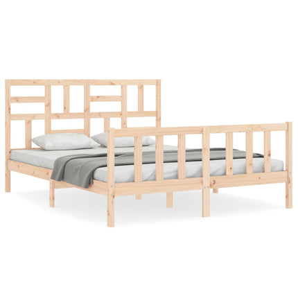 sengeramme uden madras 160x200 cm massivt fyrretræ