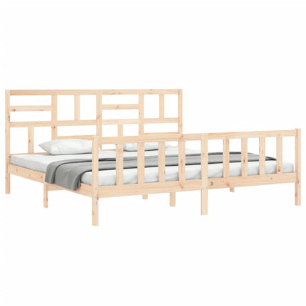 sengeramme med sengegavl Super King Size massivt træ