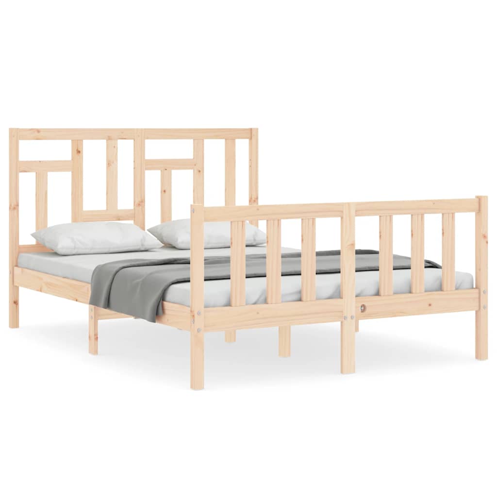 sengeramme uden madras 140x200 cm massivt fyrretræ