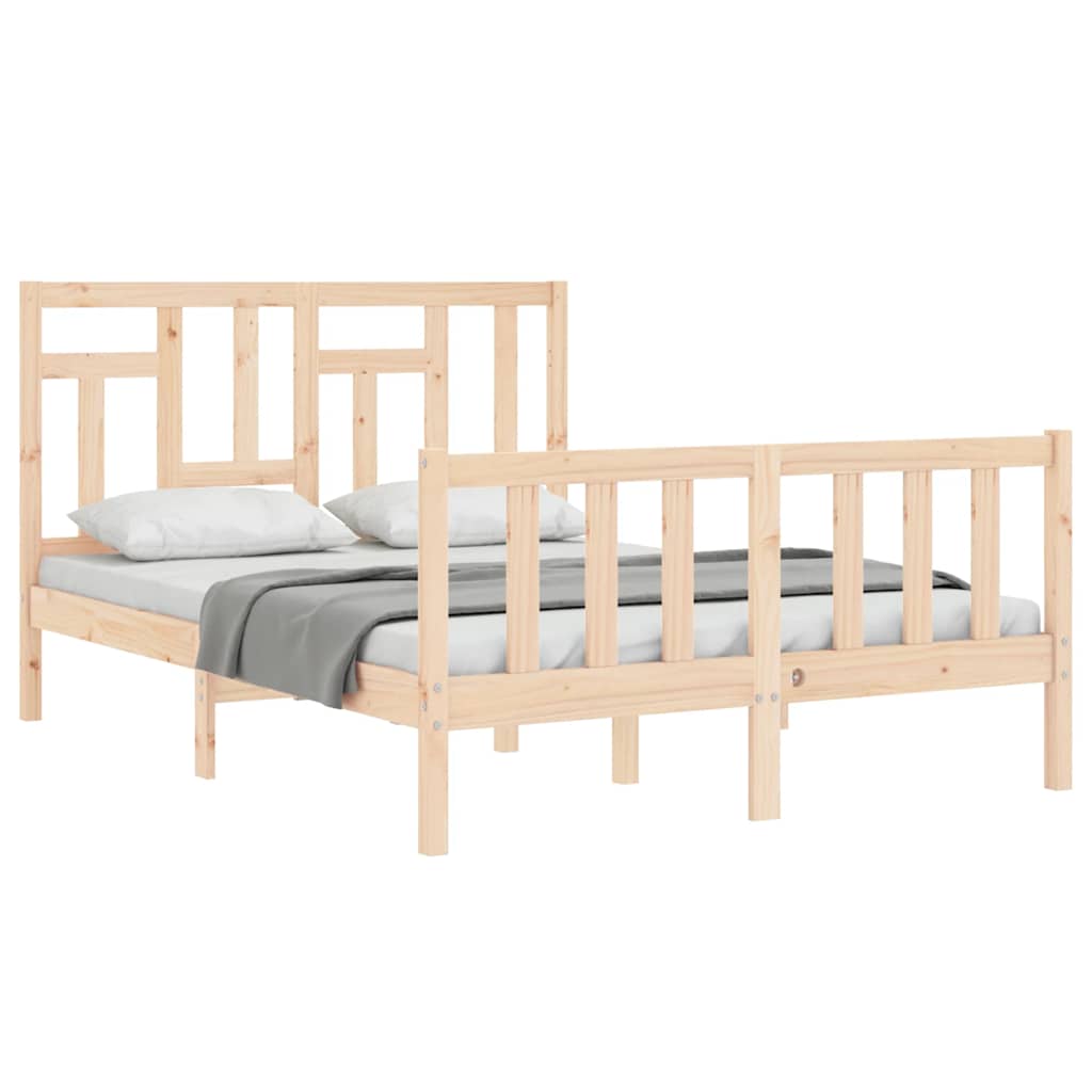 sengeramme uden madras 140x200 cm massivt fyrretræ