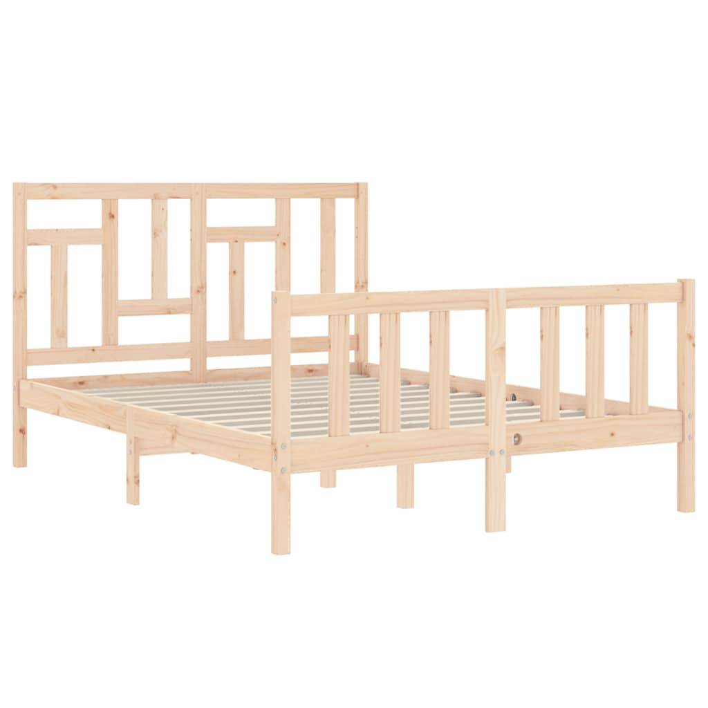sengeramme uden madras 140x200 cm massivt fyrretræ