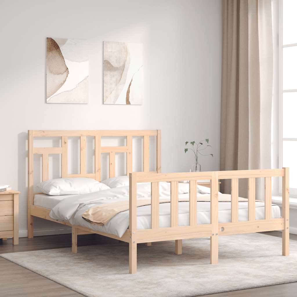 sengeramme uden madras 140x200 cm massivt fyrretræ