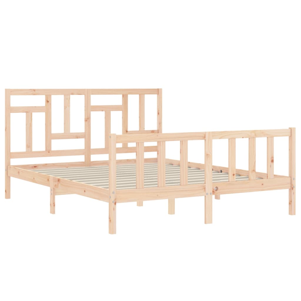 sengeramme uden madras 160x200 cm massivt fyrretræ