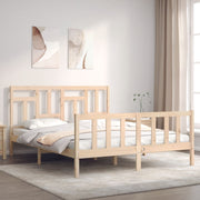 sengeramme uden madras 160x200 cm massivt fyrretræ