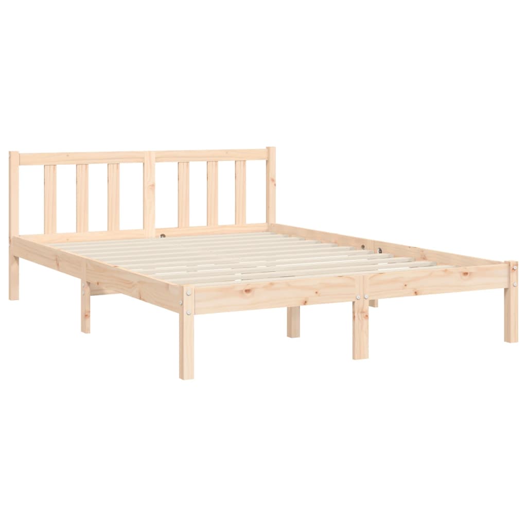 sengeramme uden madras 140x200 cm massivt fyrretræ