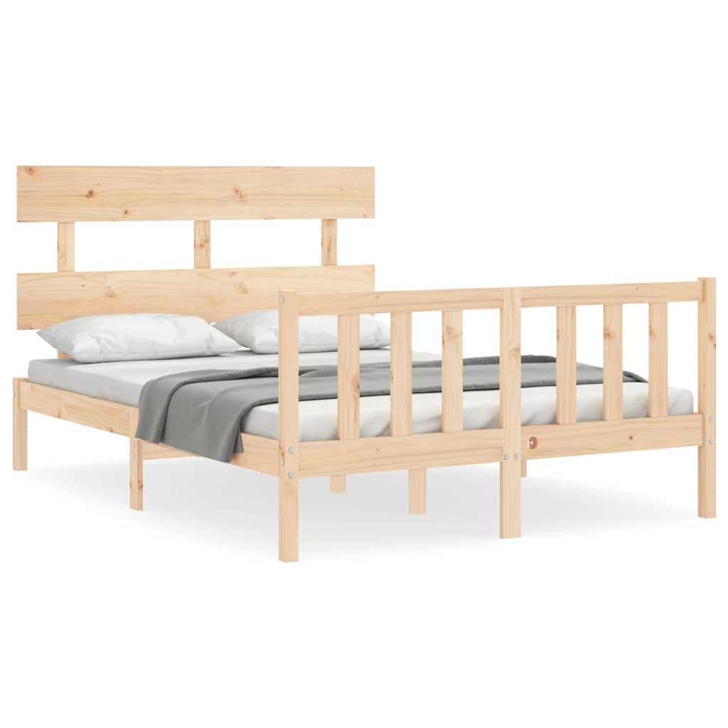 sengeramme uden madras 140x200 cm massivt fyrretræ