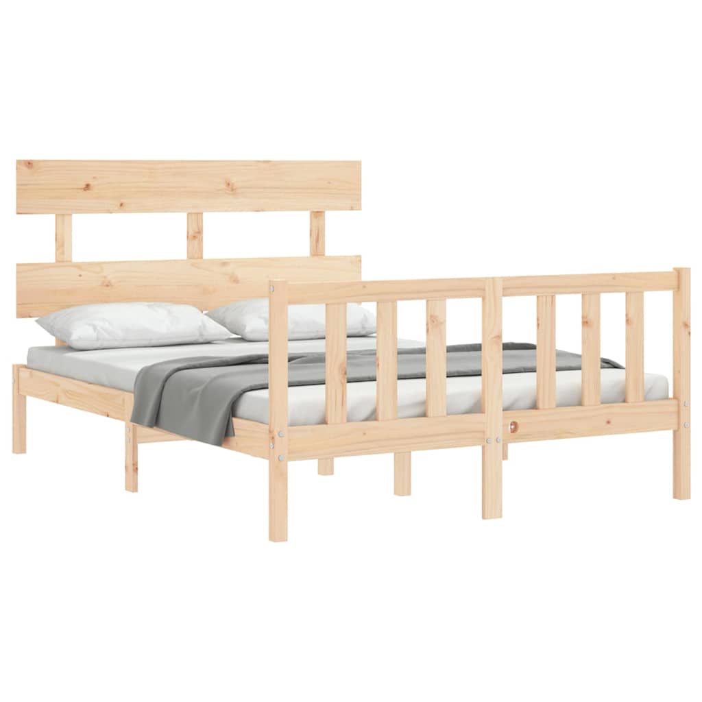 sengeramme uden madras 140x200 cm massivt fyrretræ