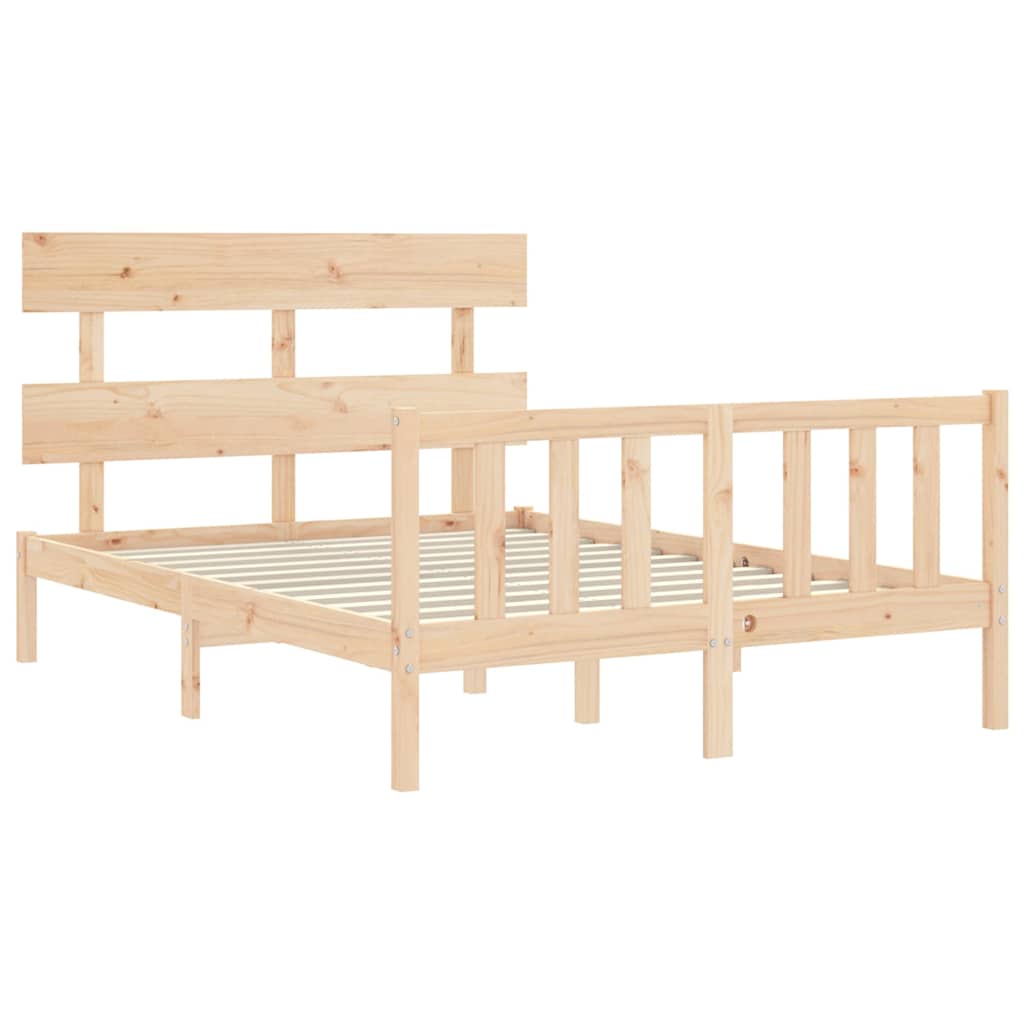 sengeramme uden madras 140x200 cm massivt fyrretræ