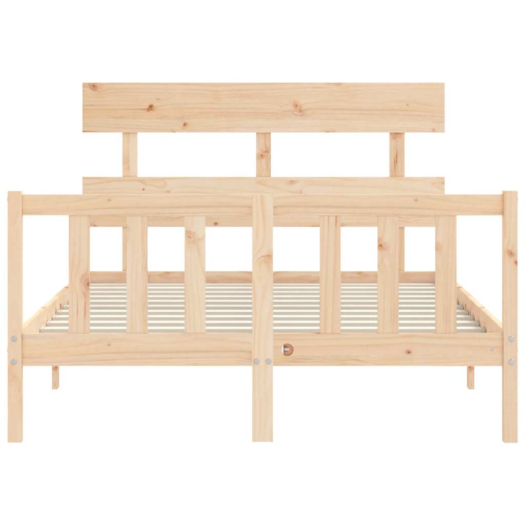 sengeramme uden madras 140x200 cm massivt fyrretræ