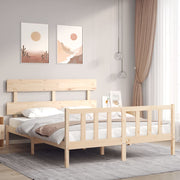 sengeramme uden madras 160x200 cm massivt fyrretræ