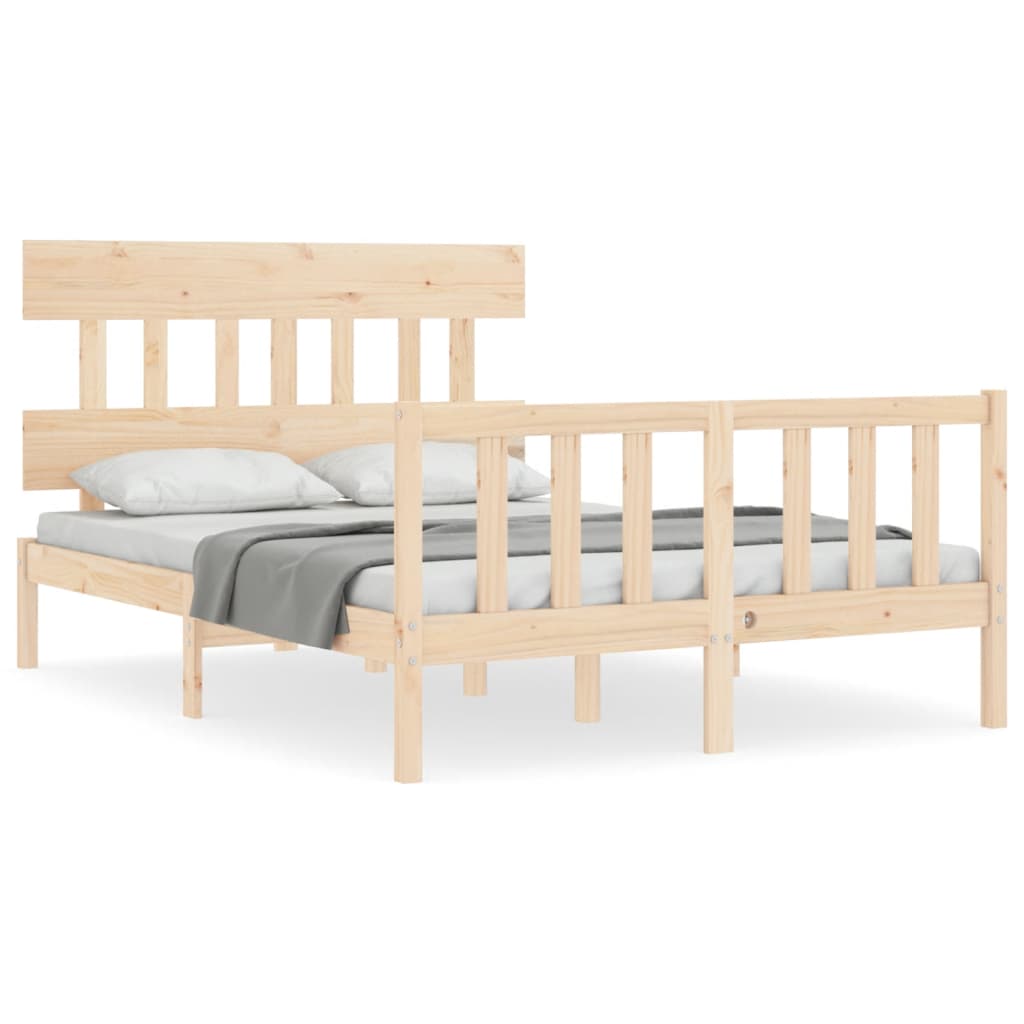 sengeramme uden madras 140x200 cm massivt fyrretræ