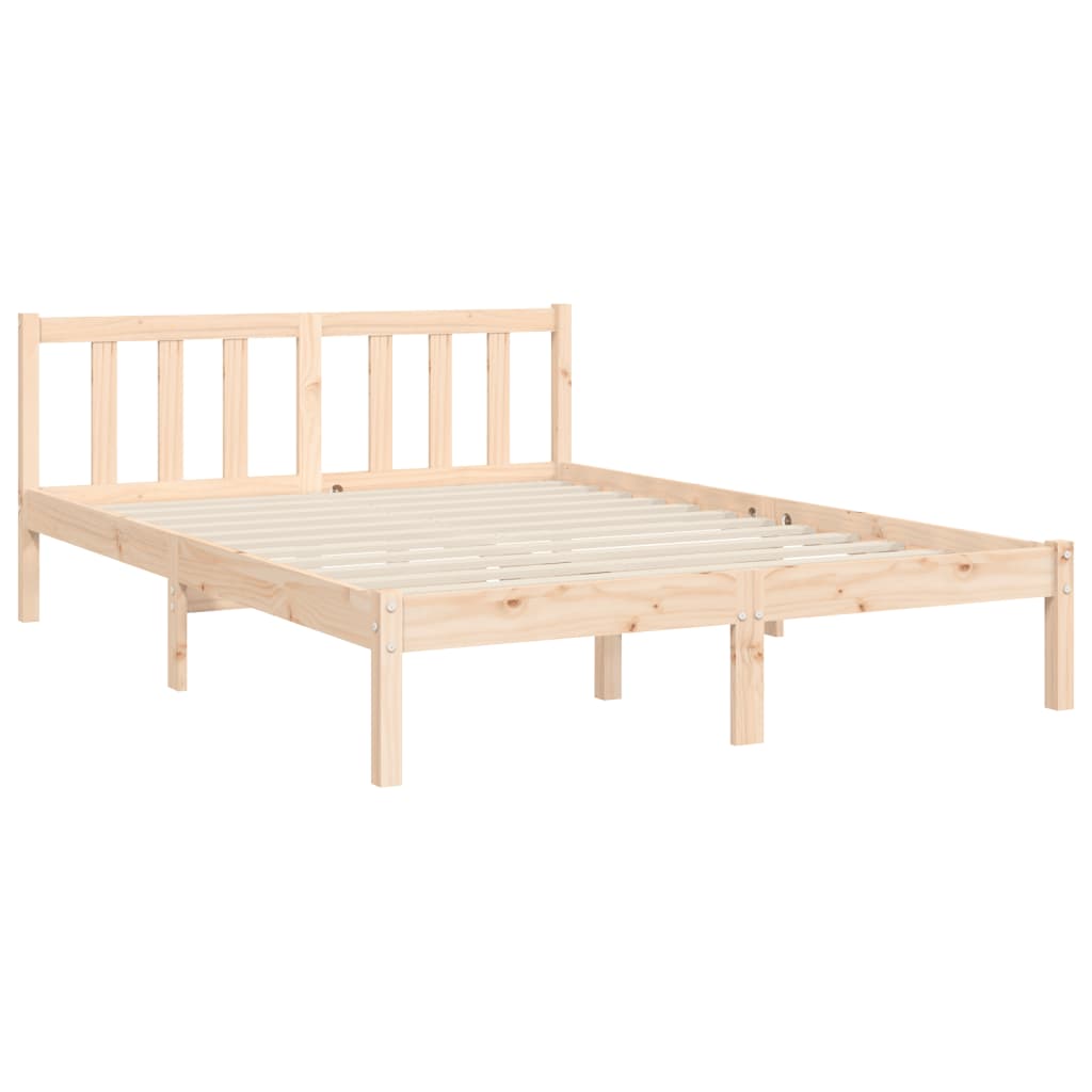 sengeramme uden madras 140x200 cm massivt fyrretræ