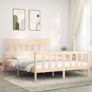 sengeramme uden madras 160x200 cm massivt fyrretræ