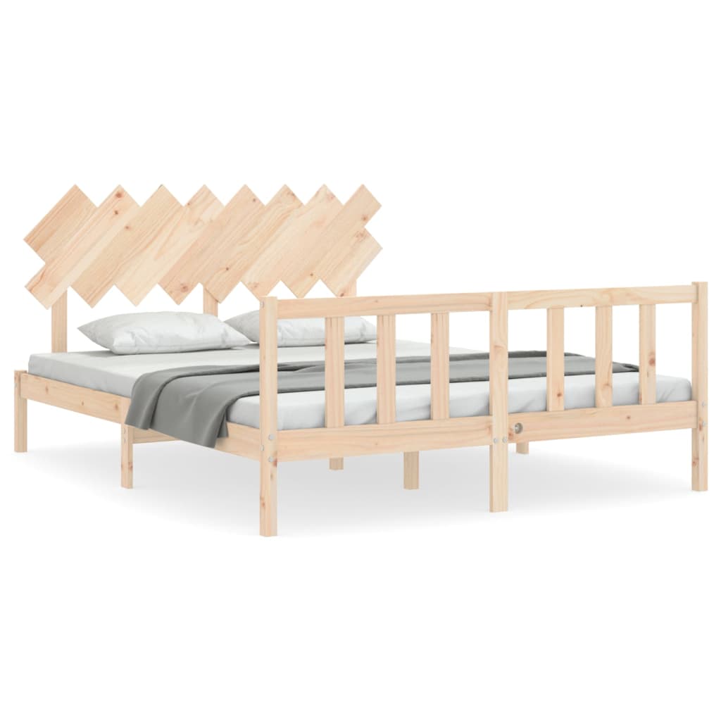 sengeramme uden madras 160x200 cm massivt fyrretræ