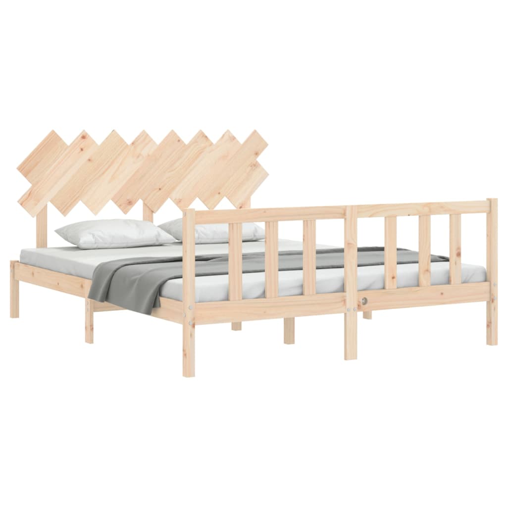sengeramme uden madras 160x200 cm massivt fyrretræ