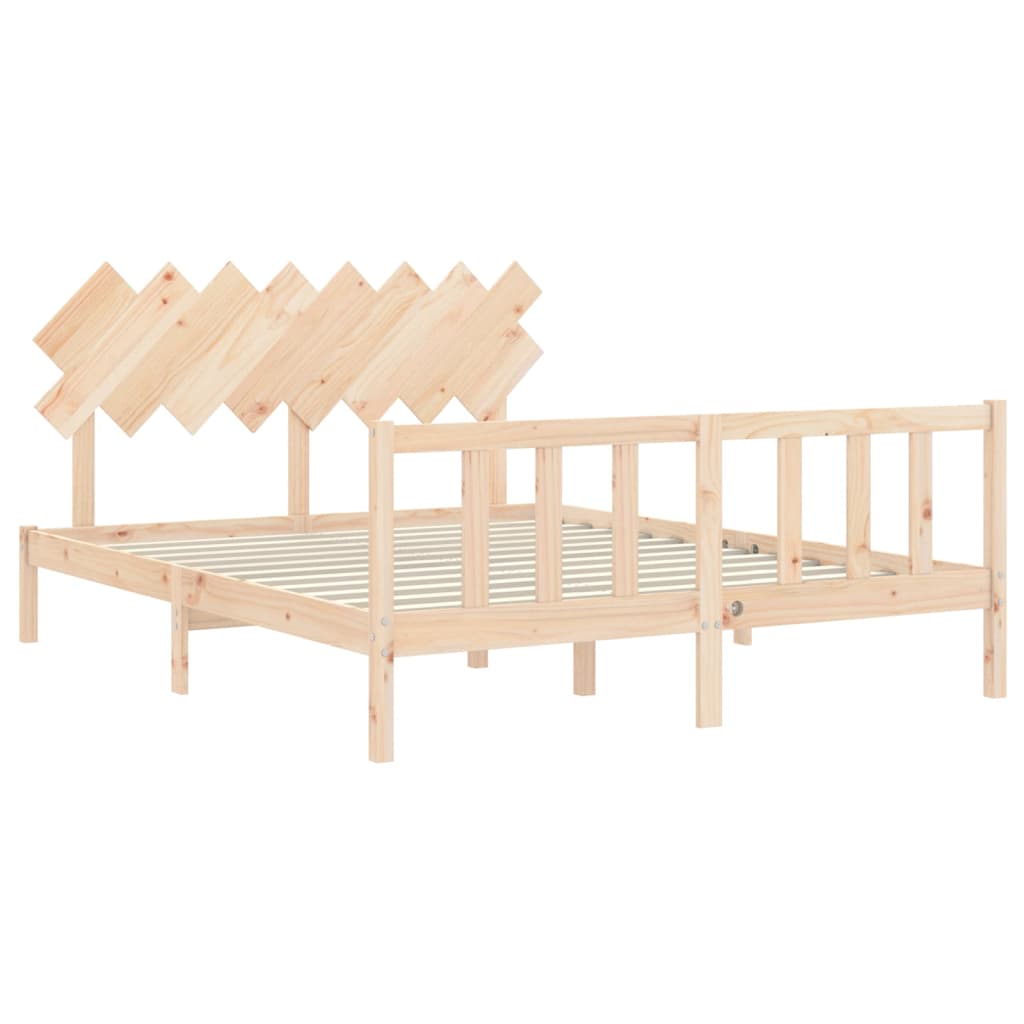 sengeramme uden madras 160x200 cm massivt fyrretræ