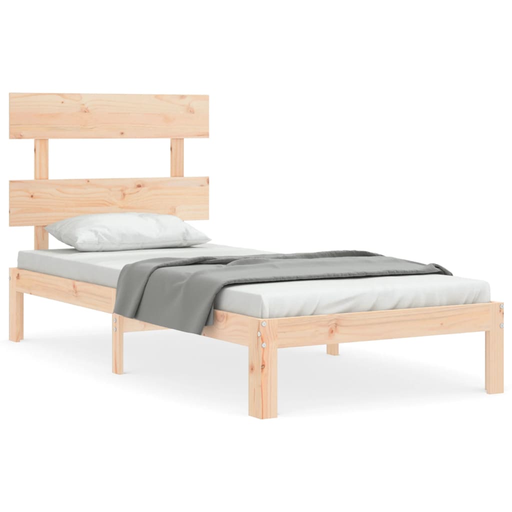 sengeramme med sengegavl Small Single massivt træ