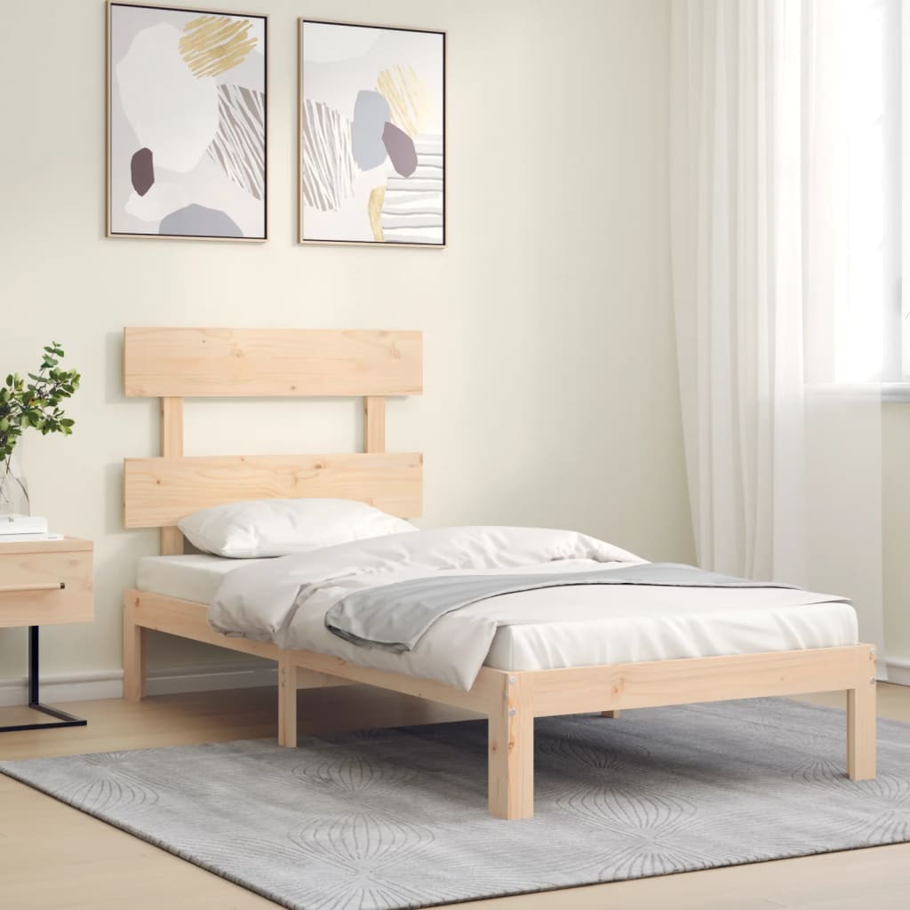 sengeramme med sengegavl Small Single massivt træ