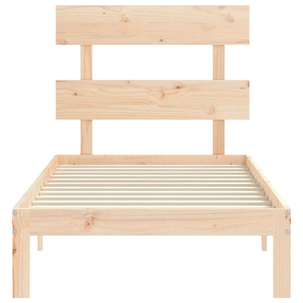 sengeramme med sengegavl Small Single massivt træ