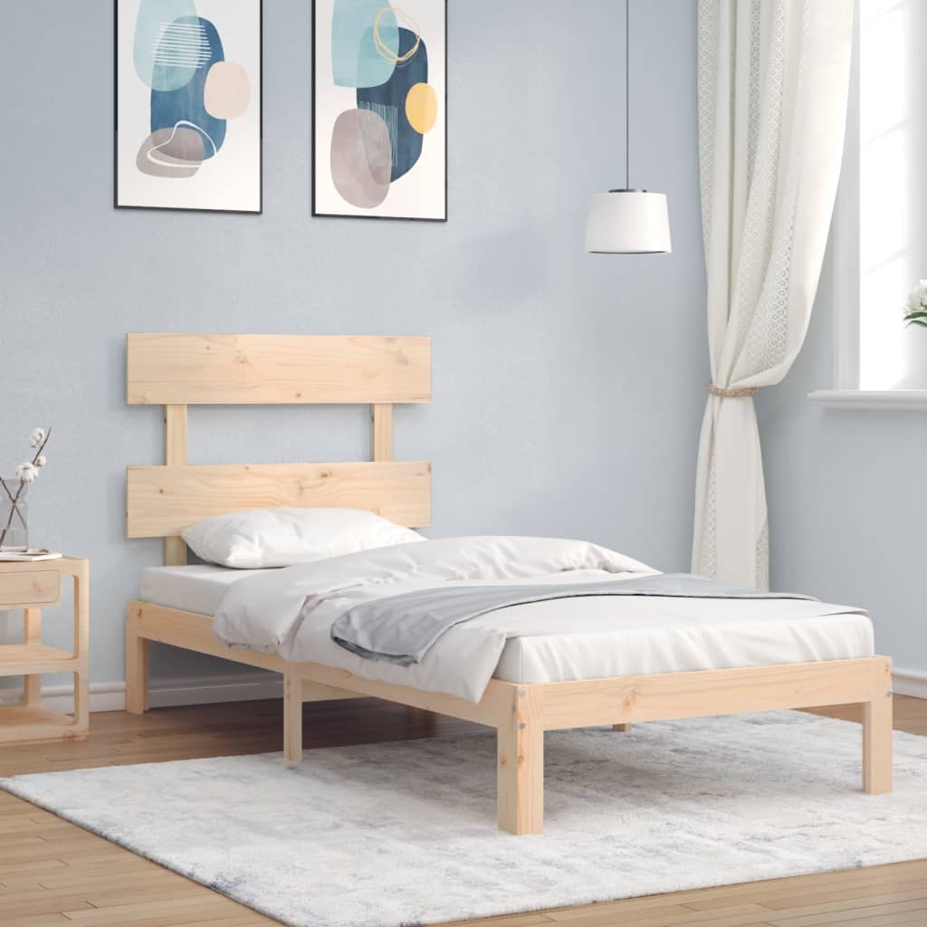 sengeramme med sengegavl Small Single massivt træ
