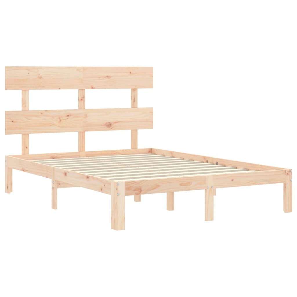 sengeramme uden madras 140x190 cm massivt fyrretræ