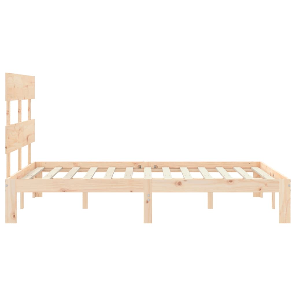 sengeramme uden madras 140x190 cm massivt fyrretræ