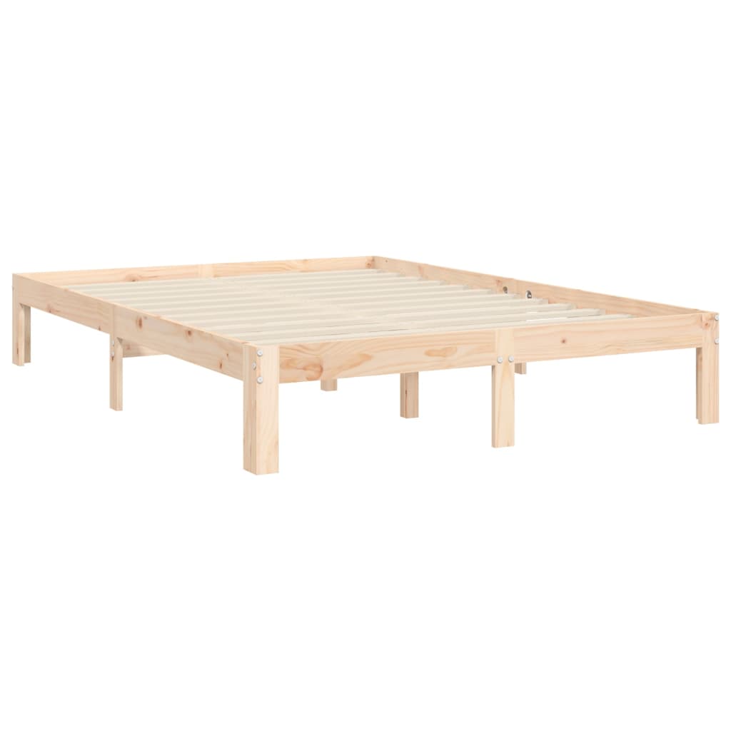 sengeramme uden madras 140x190 cm massivt fyrretræ