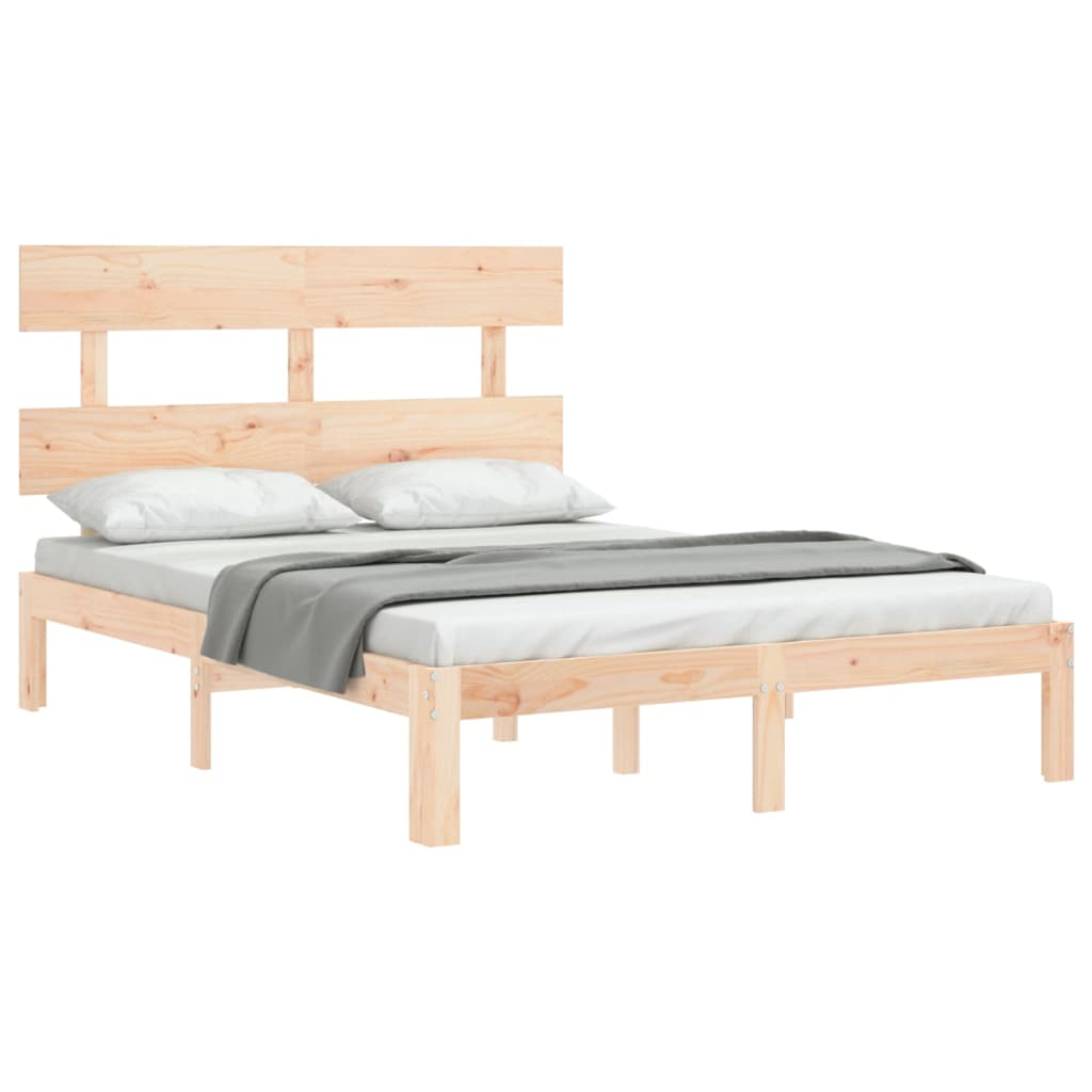 sengeramme uden madras 140x200 cm massivt fyrretræ