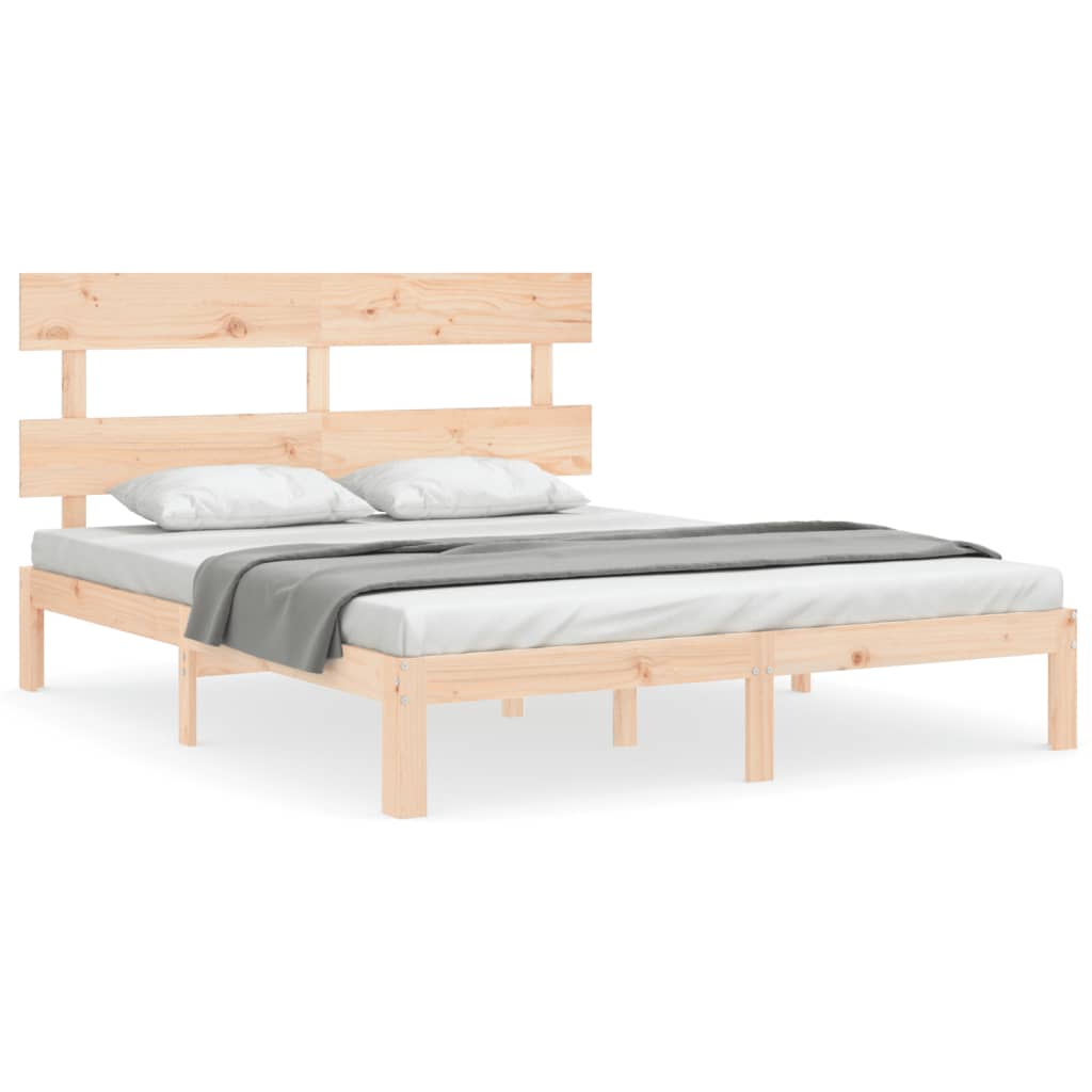 sengeramme uden madras 160x200 cm massivt fyrretræ