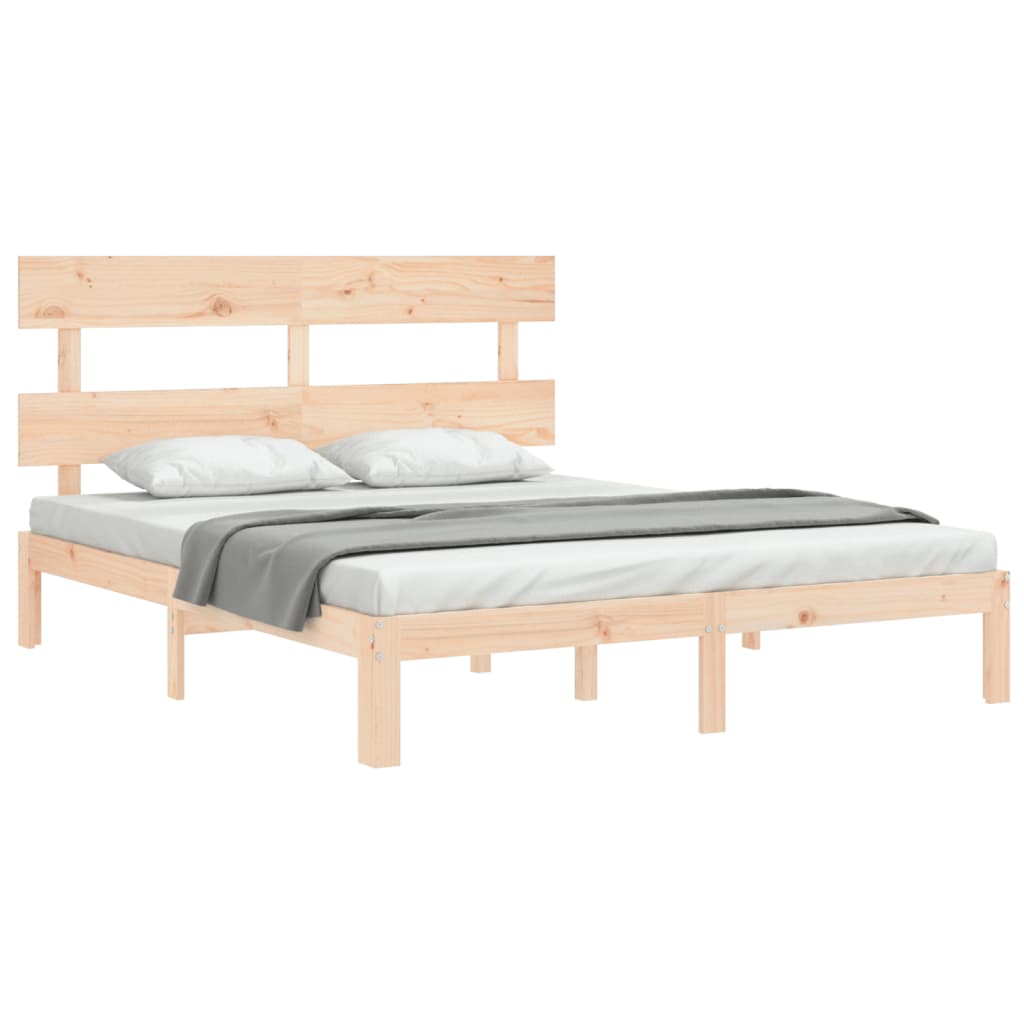 sengeramme uden madras 160x200 cm massivt fyrretræ