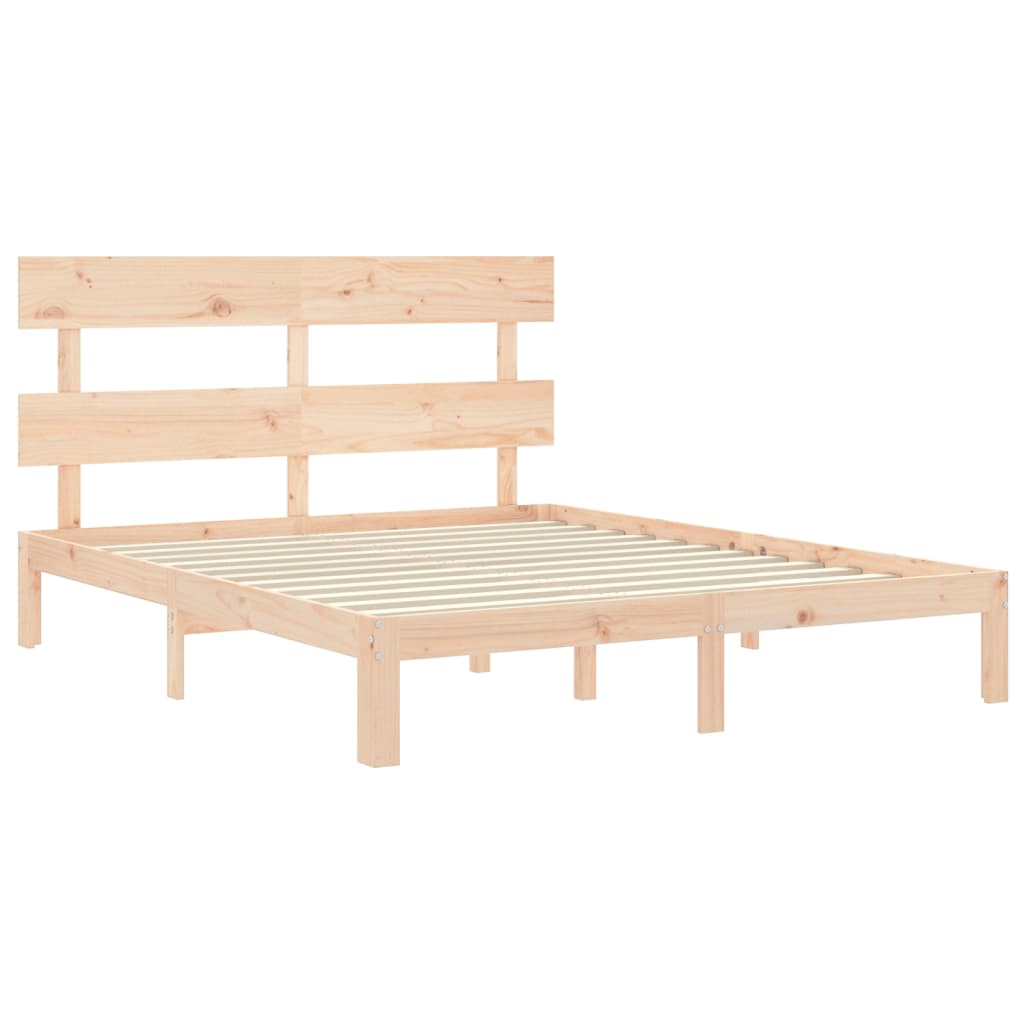 sengeramme uden madras 160x200 cm massivt fyrretræ