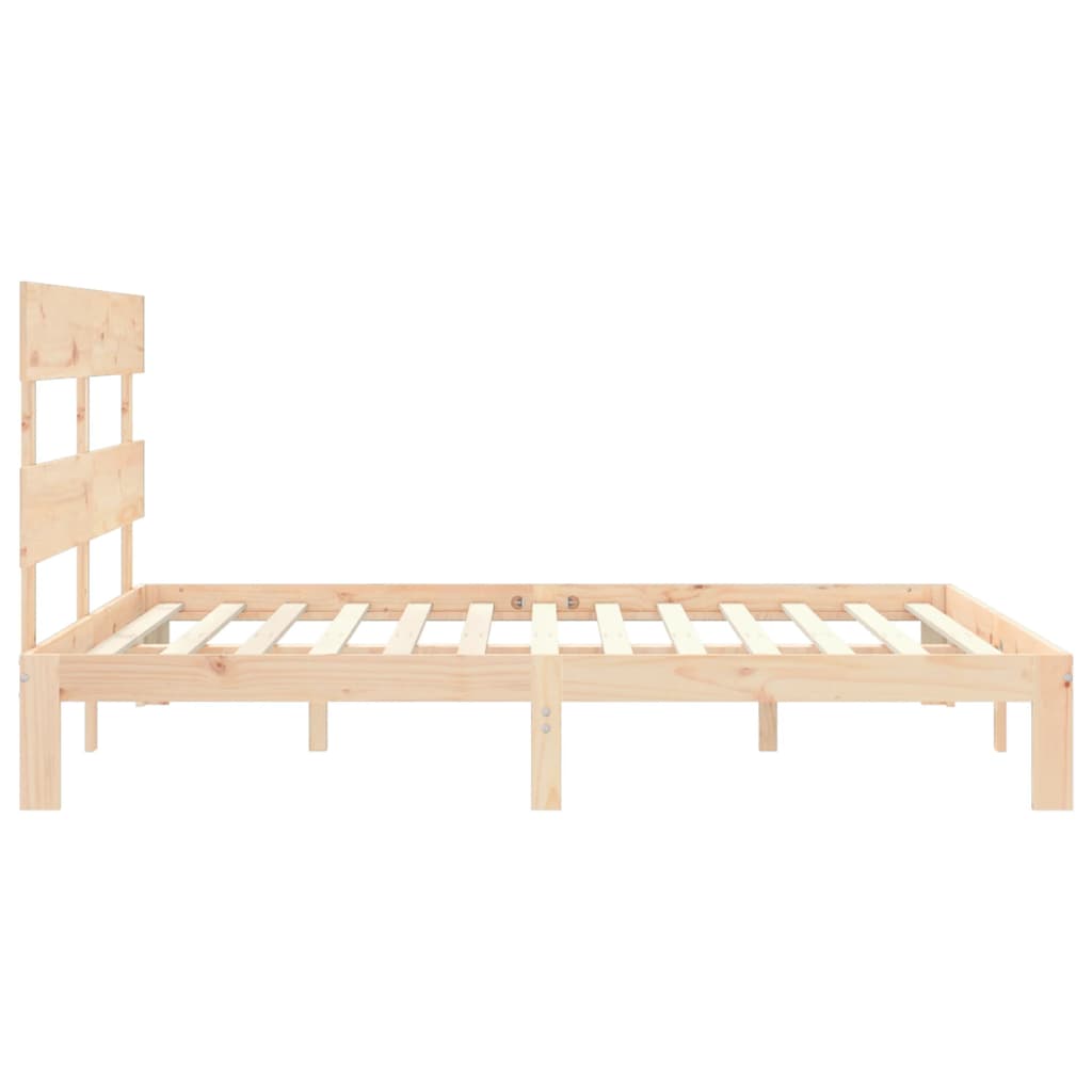 sengeramme uden madras 160x200 cm massivt fyrretræ