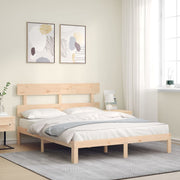 sengeramme uden madras 160x200 cm massivt fyrretræ