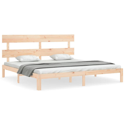 sengeramme med sengegavl Super King Size massivt træ