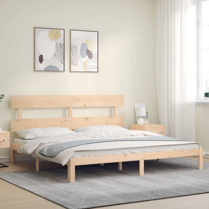 sengeramme med sengegavl Super King Size massivt træ