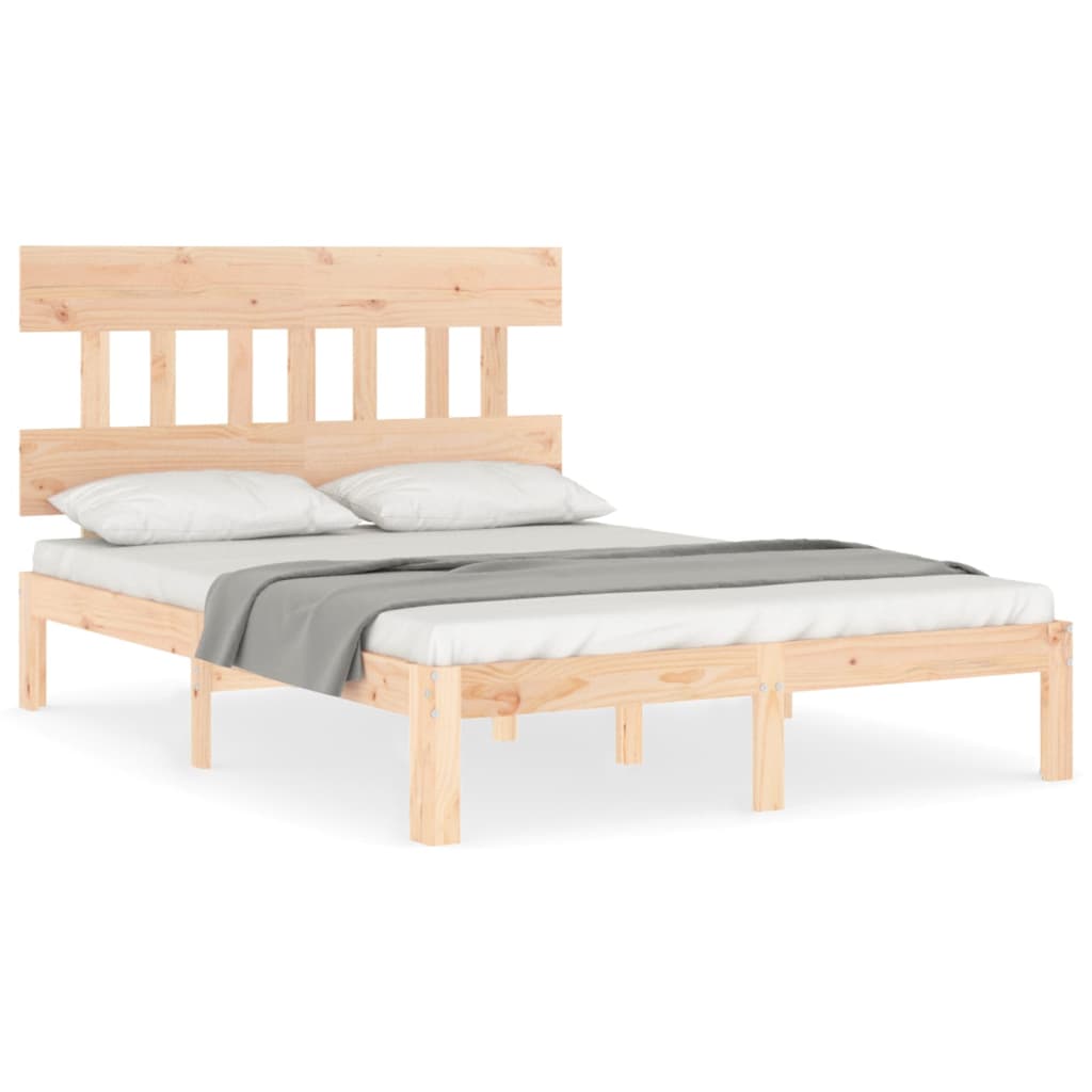 sengeramme uden madras 140x190 cm massivt fyrretræ