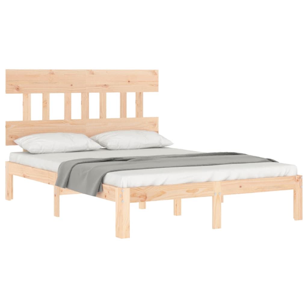sengeramme uden madras 140x190 cm massivt fyrretræ