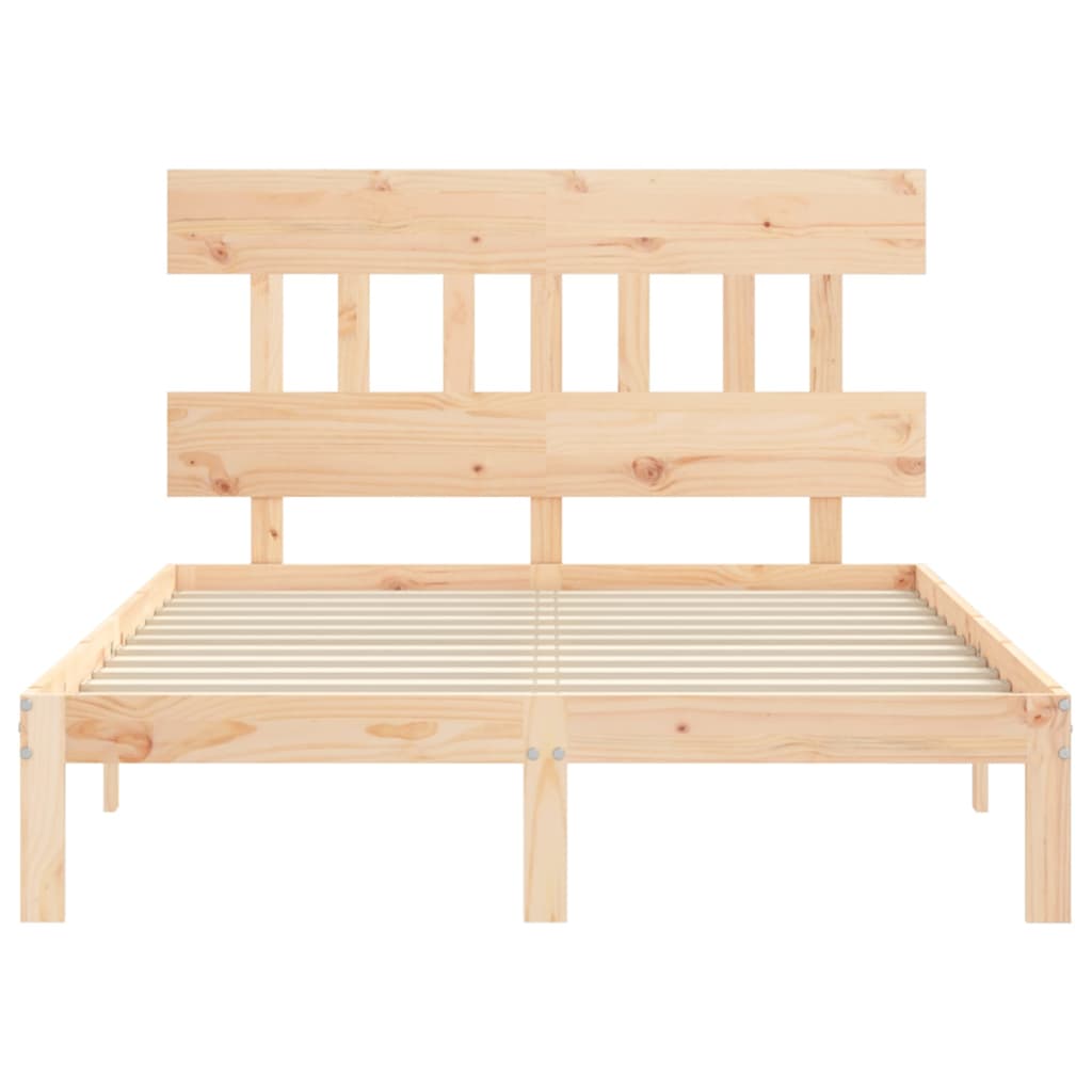 sengeramme uden madras 140x190 cm massivt fyrretræ