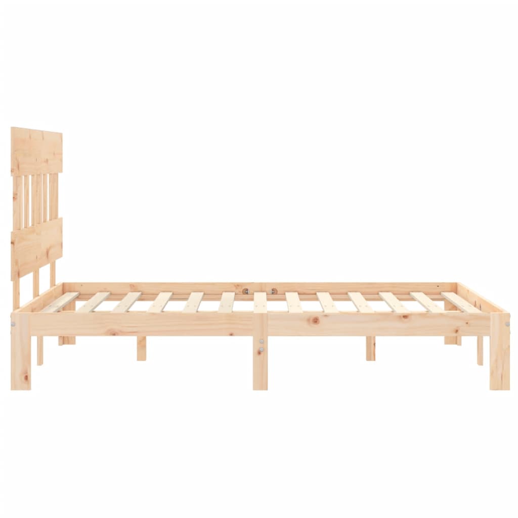 sengeramme uden madras 140x190 cm massivt fyrretræ