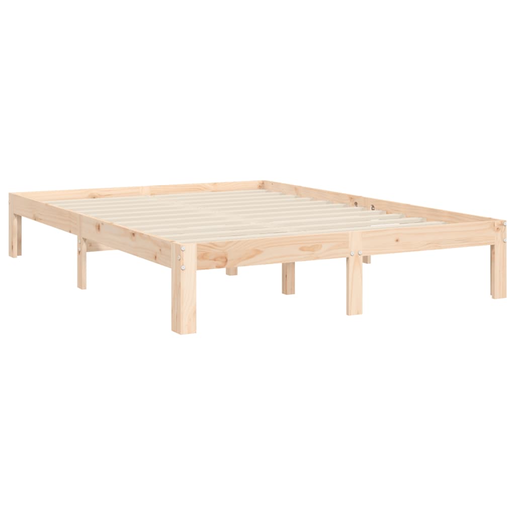 sengeramme uden madras 140x190 cm massivt fyrretræ